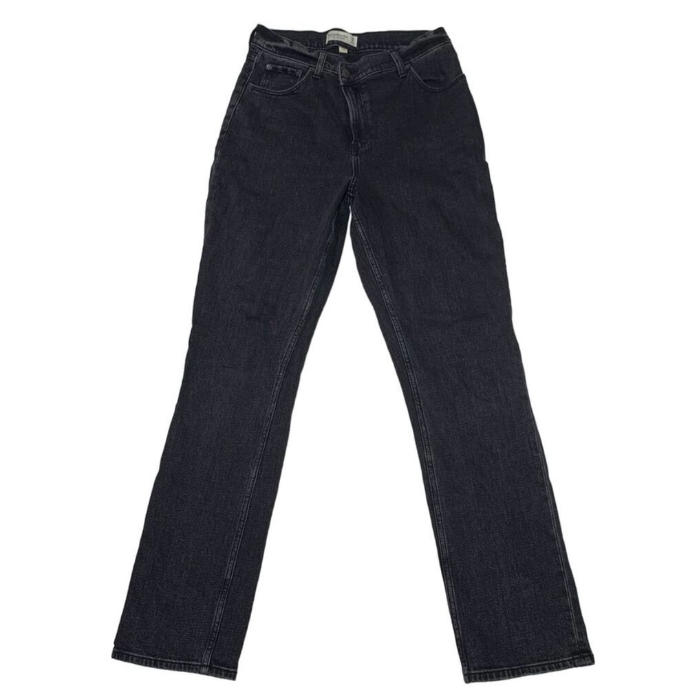 Abercrombie Curve Love Jeans 90s Slim Straight Crisscross High Rise Black 28 / 6